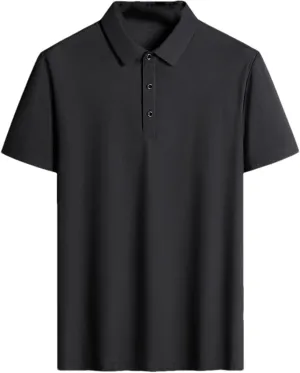 Summer Men Polo Shirt Classic Short Sleeve Tee Breathable Cooling Quick Dry Nylon Men Golf T-Shirt