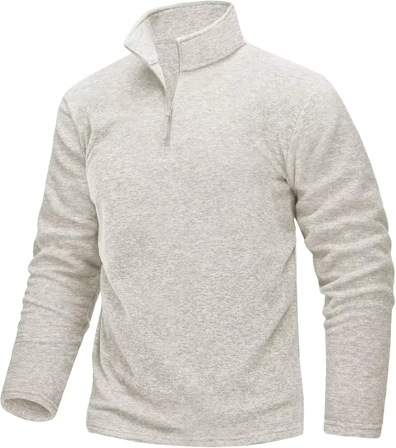 TACVASEN Mens Quarter Zip Sweatshirt Long Sleeve Pullover 1/4 Zip Up Golf Shirt for Men Winter Fleece Lined Thermal Sweater