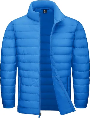 TACVASEN Puffer Jacket for Men Winter Warm Winter Lightweight Coat Water Repellent Windproof Insulated Jacket