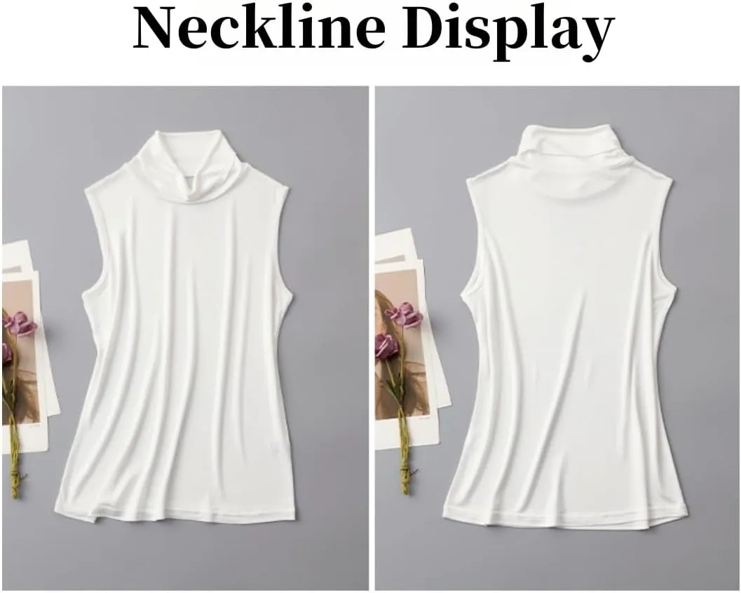 Tank Tops for Women,Mulberry Silk Sleeveless Layering Shirt, Lightweight Stretchy Undershirt,Loose Fit