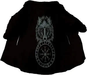 Thick Warm Hooded Cloak For Men For Men Symbol Viking Tattoo Raven Odin Overcoat Windproof Fleece Jacket