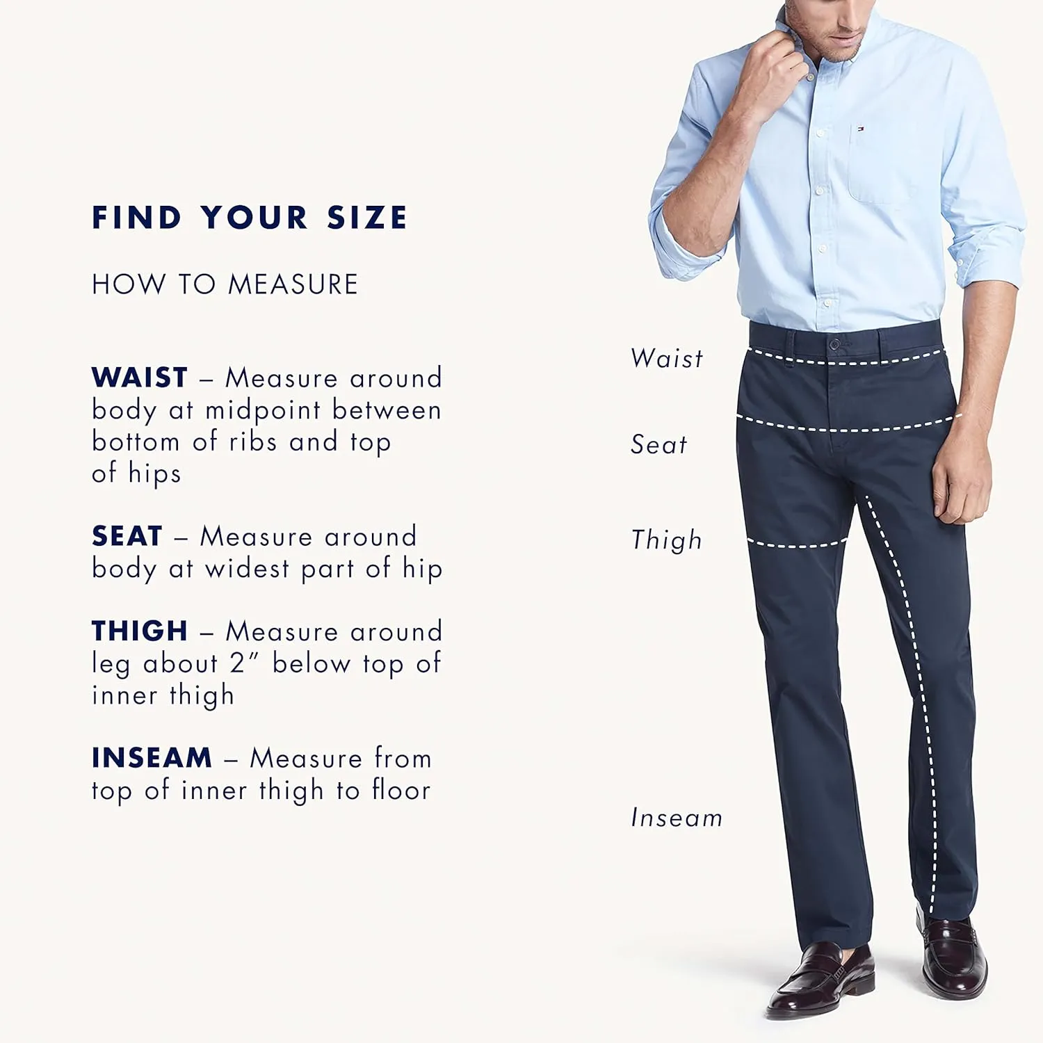 Tommy Hilfiger Men's Stretch Cotton Chino Pants in Slim Fit