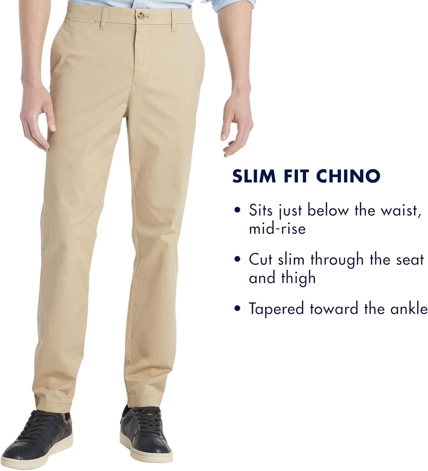 Tommy Hilfiger Men's Stretch Cotton Chino Pants in Slim Fit
