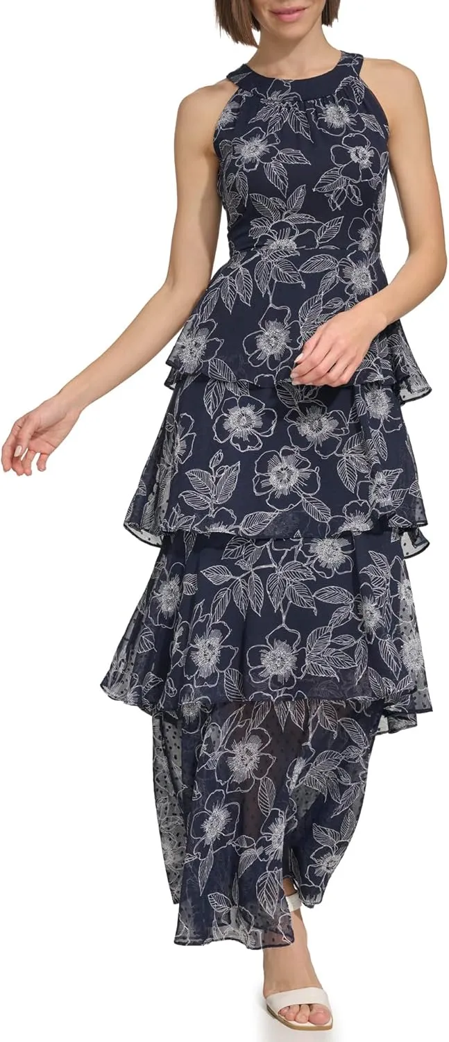 Tommy Hilfiger Women's Floral Tiered Maxi Dress
