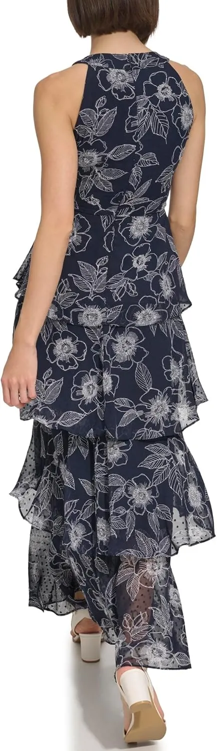 Tommy Hilfiger Women's Floral Tiered Maxi Dress