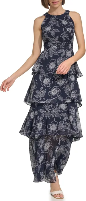 Tommy Hilfiger Women's Floral Tiered Maxi Dress