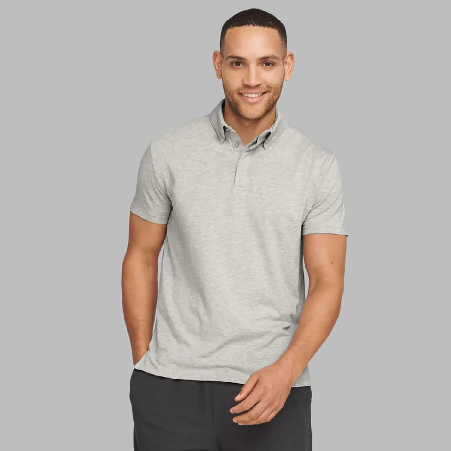 Tommy John Men's Second Skin Comfort Polo - Soft Short Sleeve Polo Shirt