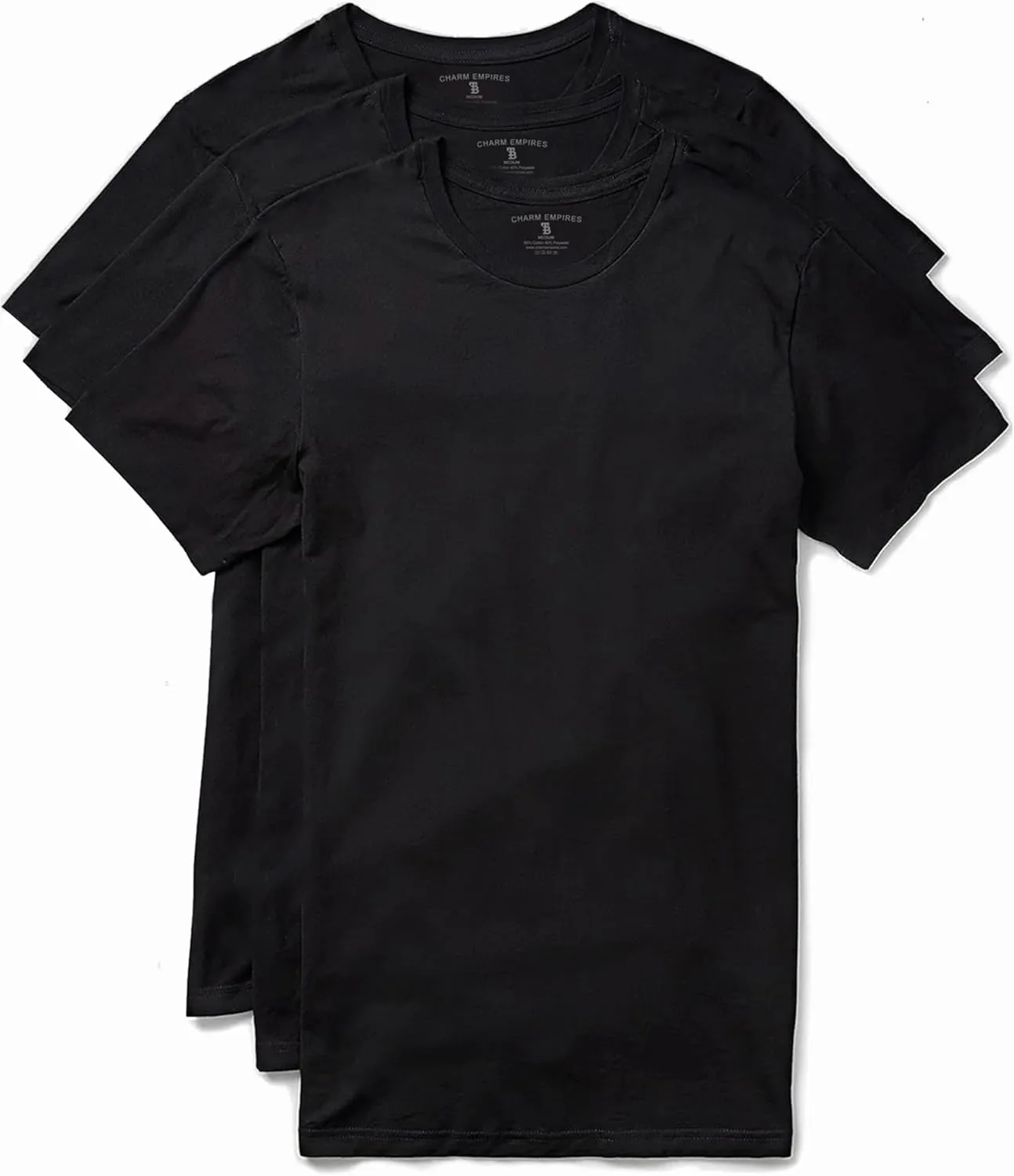 Trailblazer Slim Fit Crew Neck Undershirts (3 Pack) Moisture-Wicking, NO Shrink T-Shirt