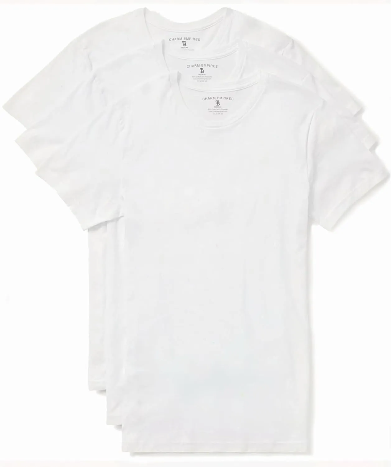 Trailblazer Slim Fit Crew Neck Undershirts (3 Pack) Moisture-Wicking, NO Shrink T-Shirt