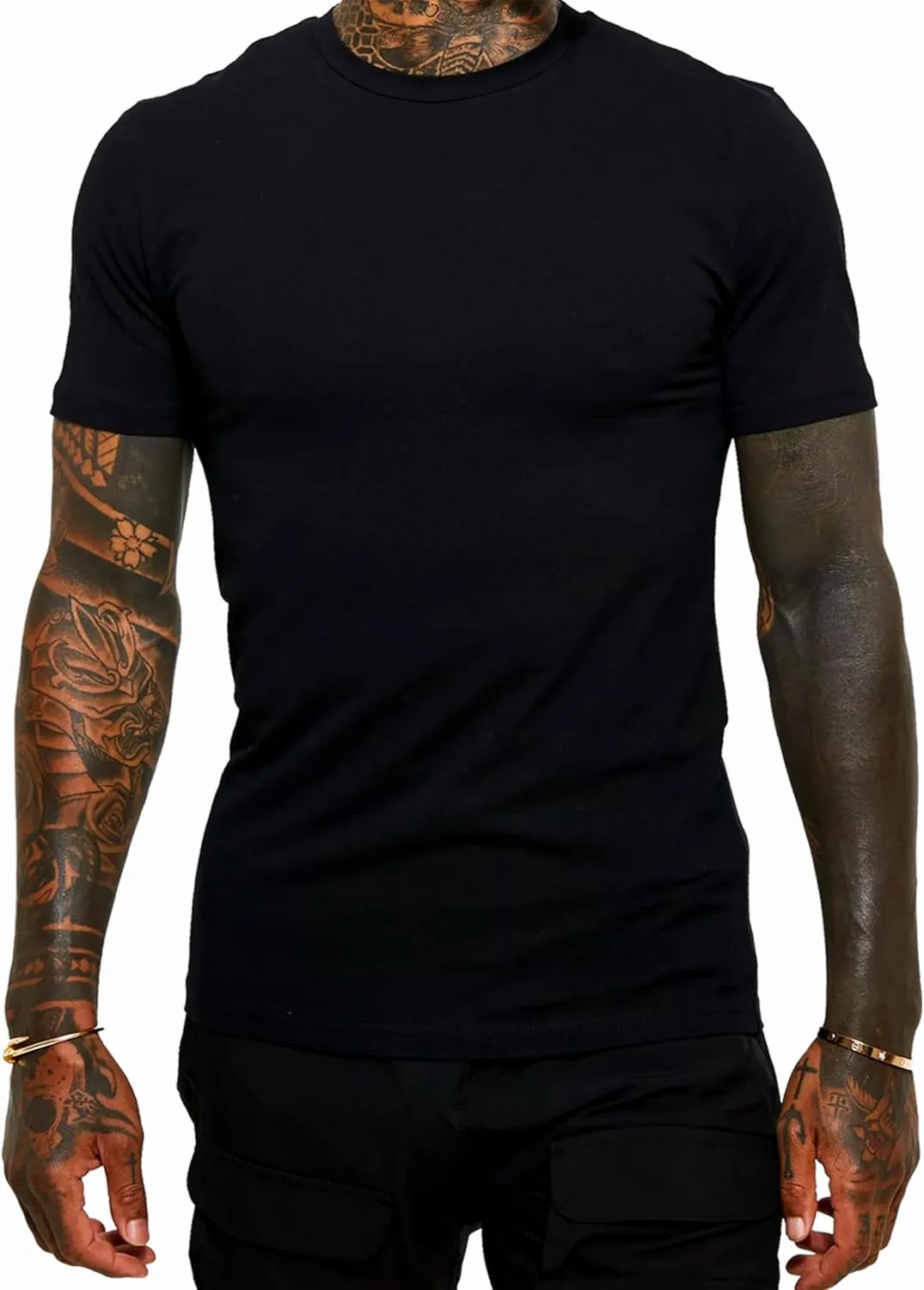 Trailblazer Slim Fit Crew Neck Undershirts (3 Pack) Moisture-Wicking, NO Shrink T-Shirt