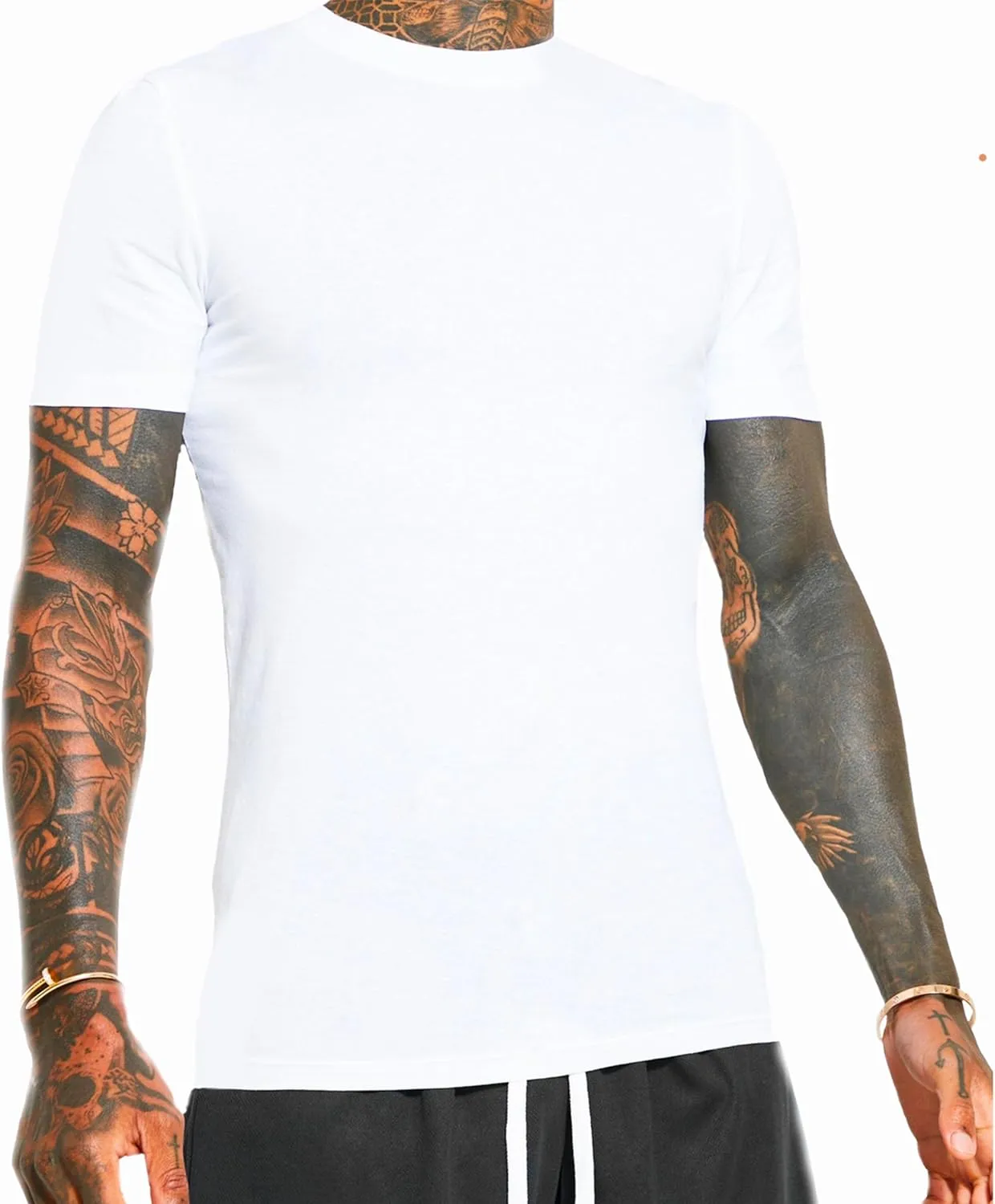 Trailblazer Slim Fit Crew Neck Undershirts (3 Pack) Moisture-Wicking, NO Shrink T-Shirt