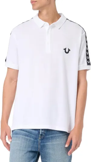 True Religion Men's Damask Short Sleeve Polo