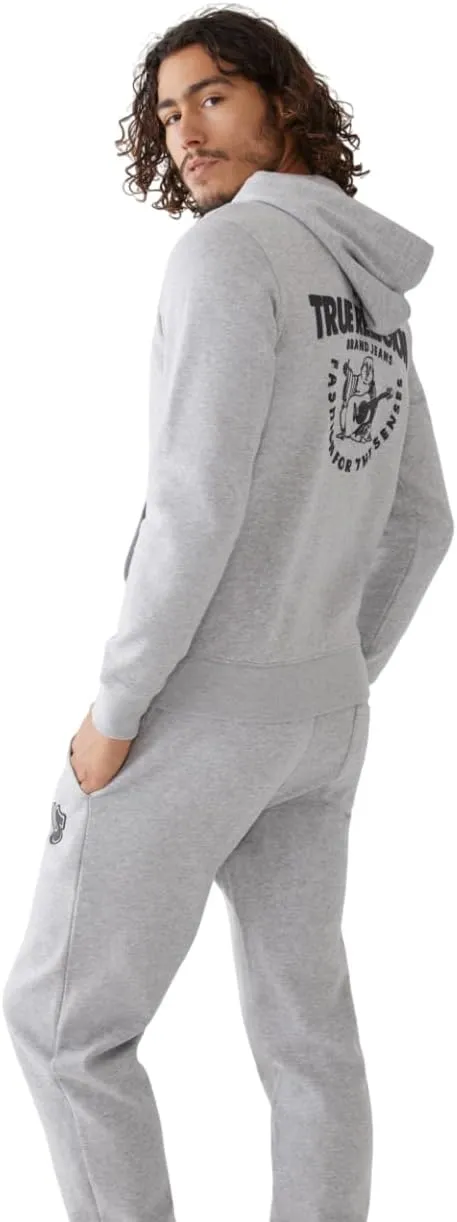 True Religion Men's RAW Exaggerated Zip ICON Hoodie