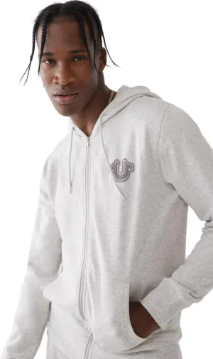 True Religion Men's RAW Exaggerated Zip ICON Hoodie