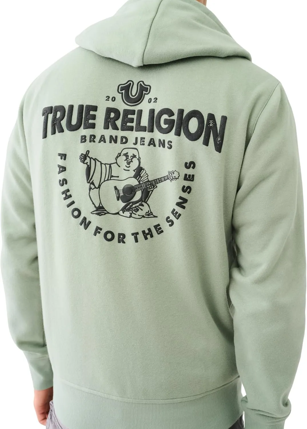 True Religion Men's RAW Exaggerated Zip ICON Hoodie