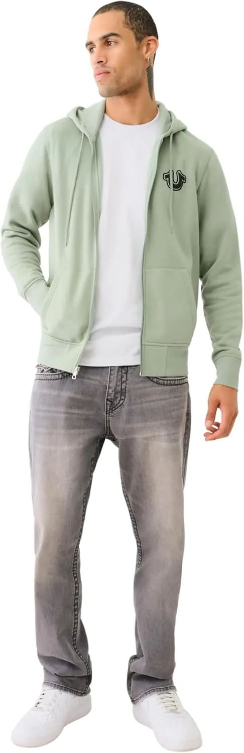 True Religion Men's RAW Exaggerated Zip ICON Hoodie