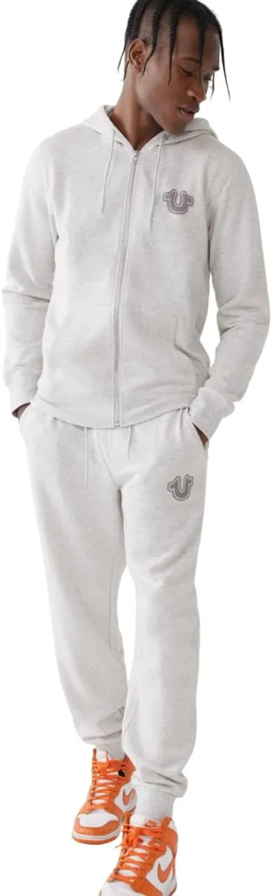 True Religion Men's RAW Exaggerated Zip ICON Hoodie