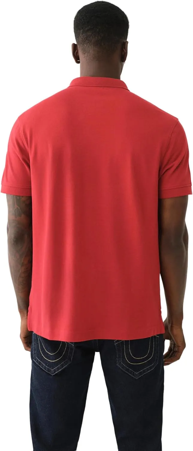 True Religion Men's Relaxed Buddha Patch Polo