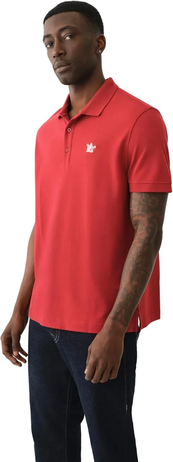 True Religion Men's Relaxed Buddha Patch Polo
