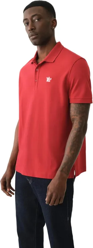 True Religion Men's Relaxed Buddha Patch Polo