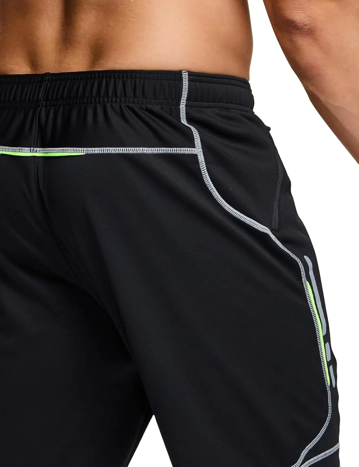 TSLA Men's Thermal Fleece Lined Cycling Pants, Windproof Winter Running Bike Pants for Cold Weather