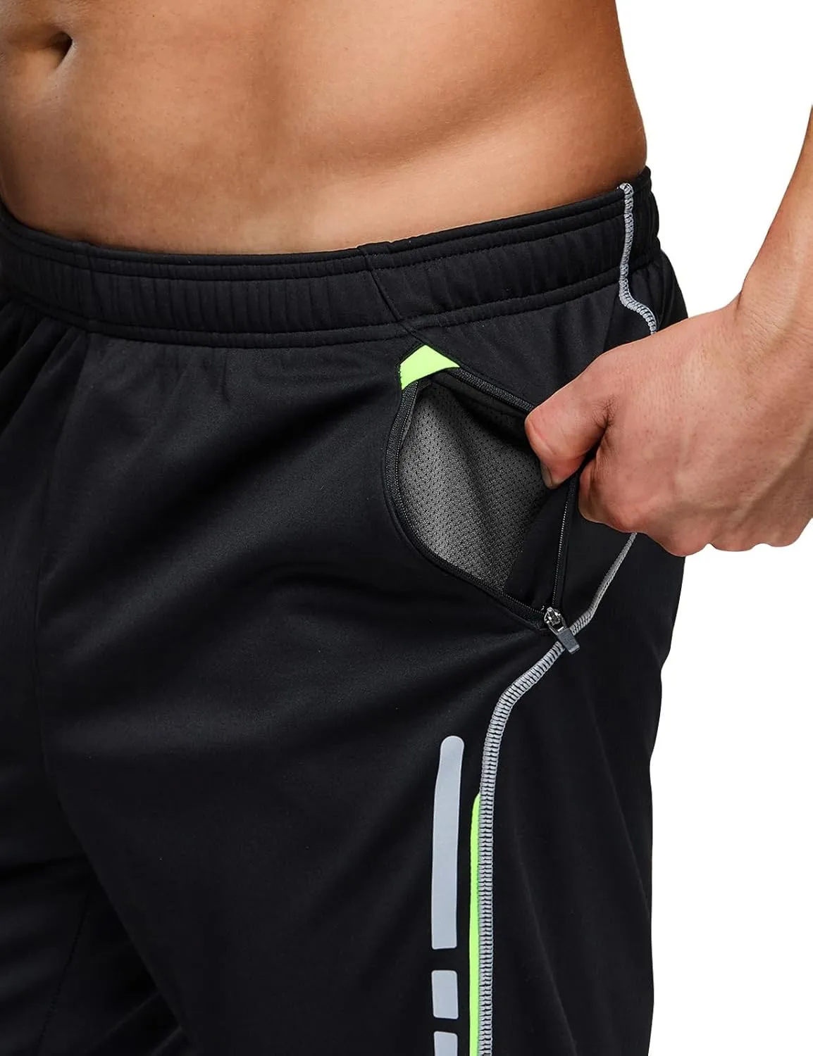 TSLA Men's Thermal Fleece Lined Cycling Pants, Windproof Winter Running Bike Pants for Cold Weather