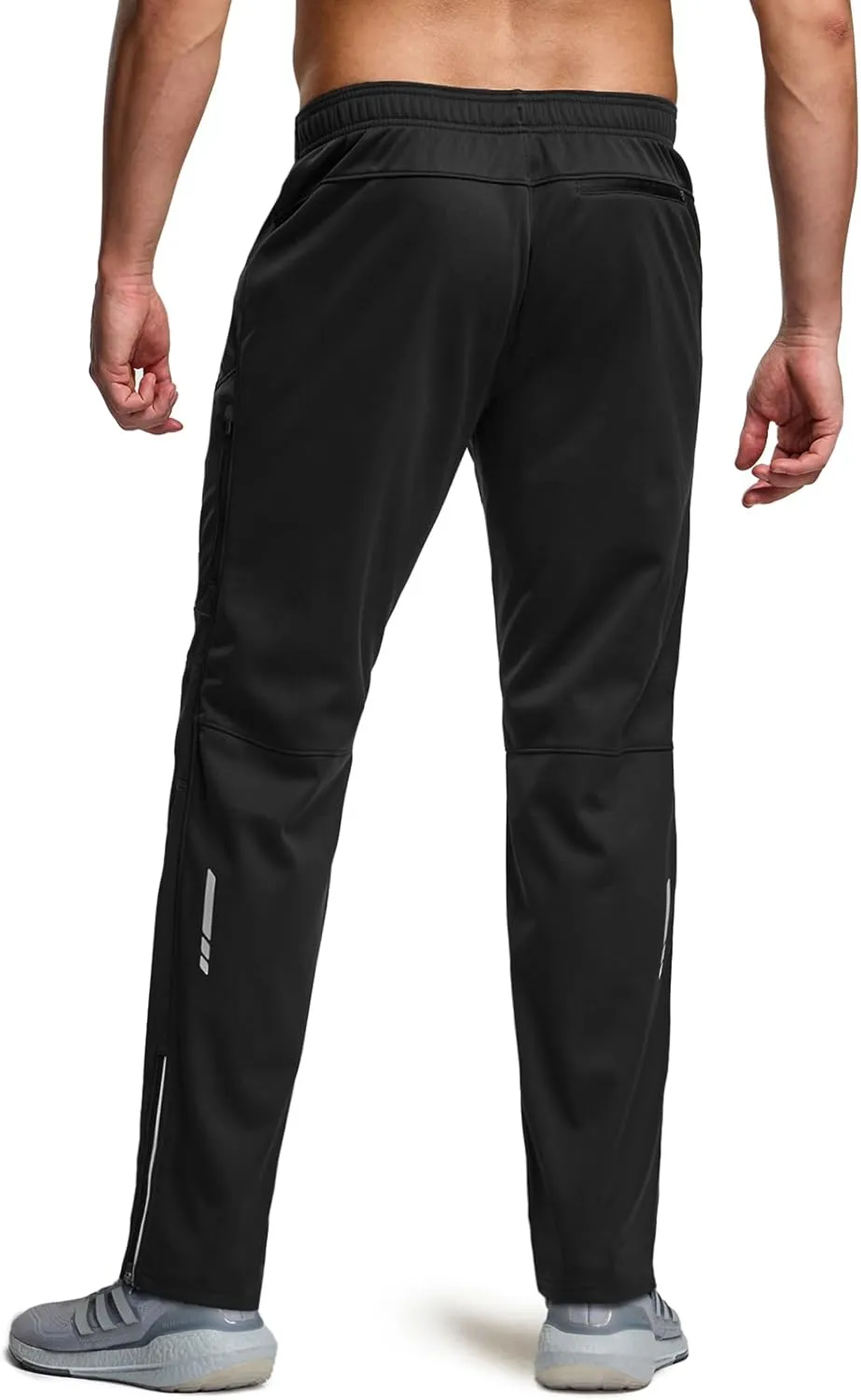TSLA Men's Thermal Fleece Lined Cycling Pants, Windproof Winter Running Bike Pants for Cold Weather