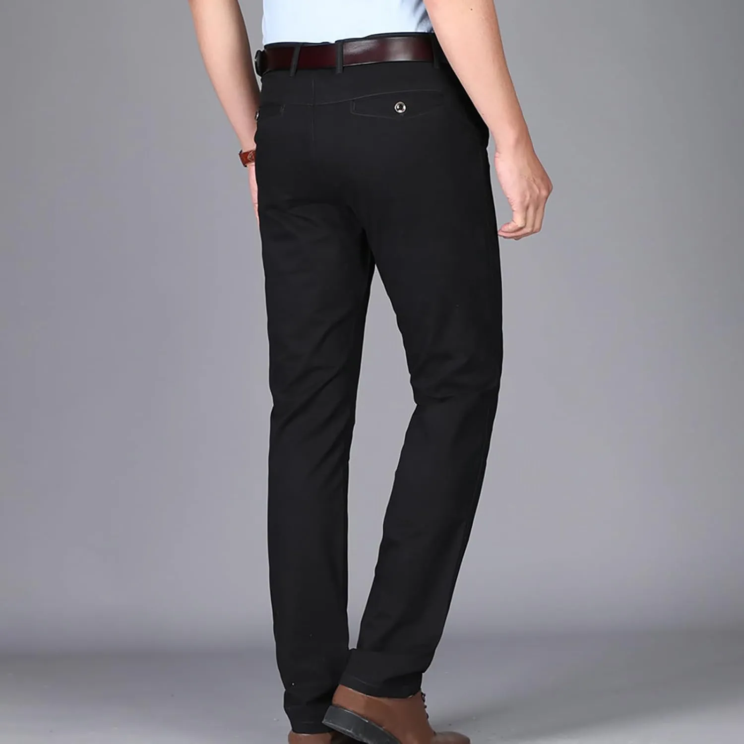 Uillui Men's Slim Fit Dress Pants Casual Business Golf Stretch Chinos Pants Fashion Lightweight Straight Leg Comfort Slacks