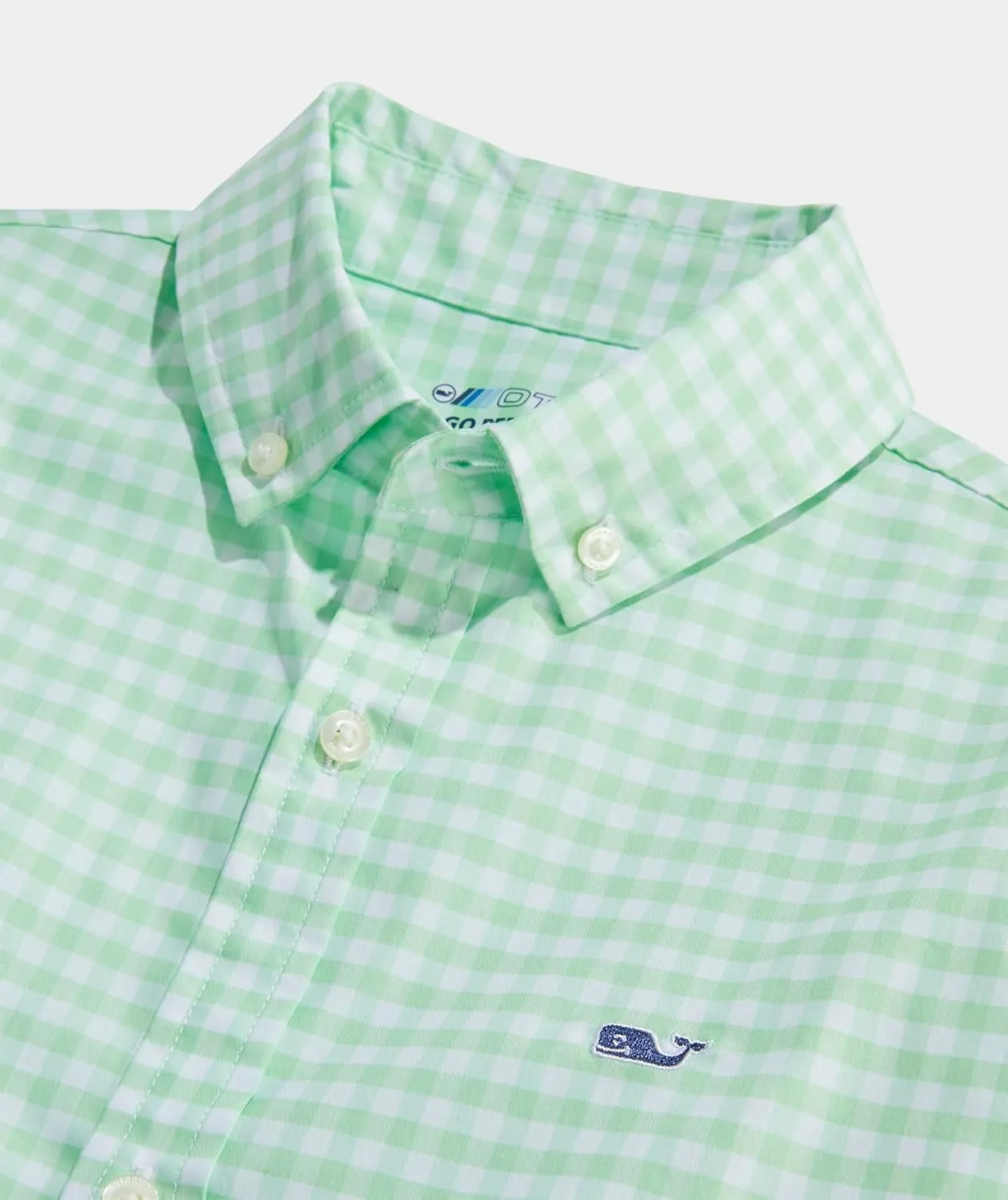 vineyard vines Boys' Gingham On-The-go Brrr Button-Down Shirt
