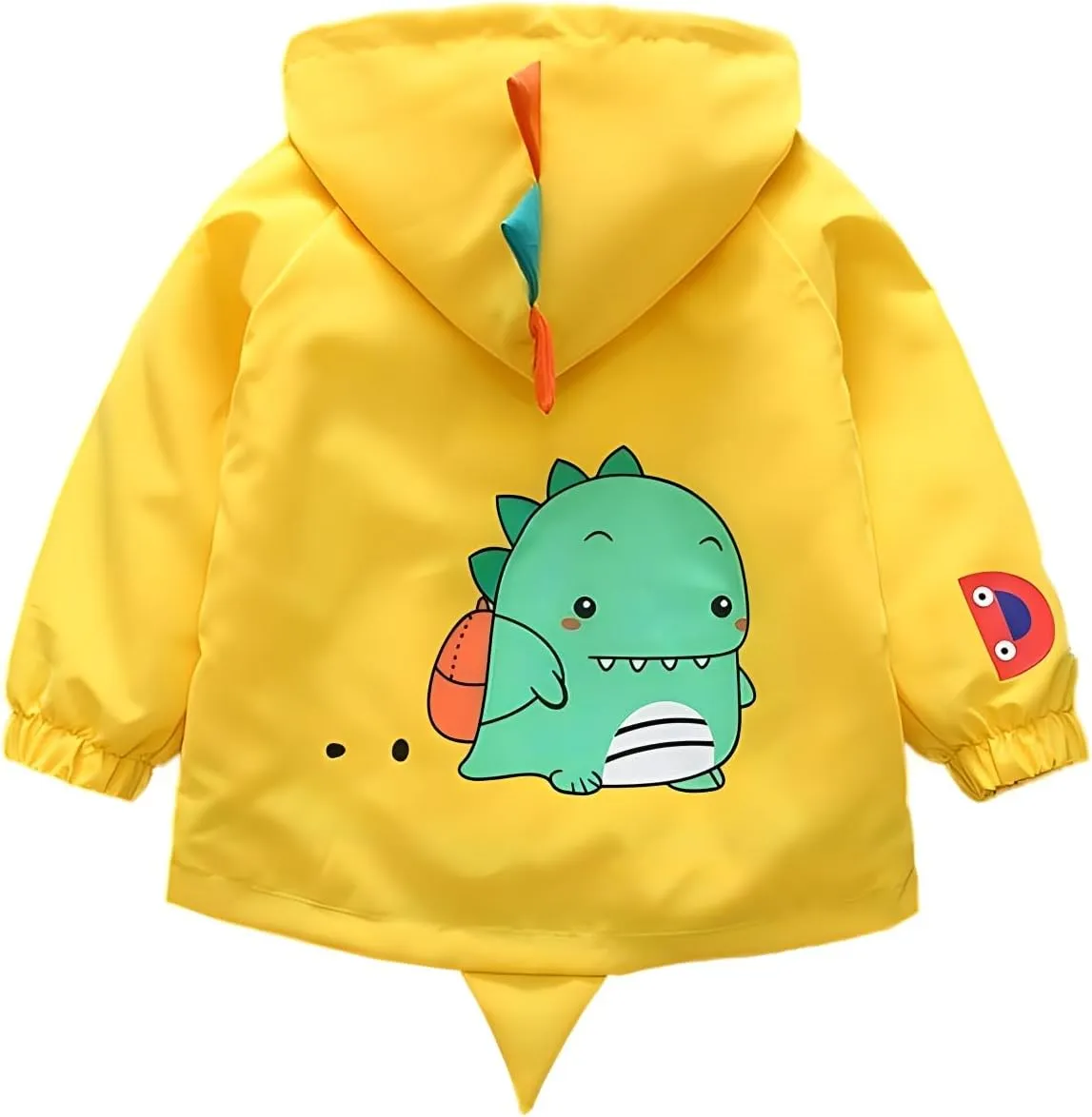 Vinmin Toddler Hooded Jacket Cartoon Zip Coat Little Girls Boys Jacket With Cartoon Monster Dinosaur Pattern Thin Fashion
