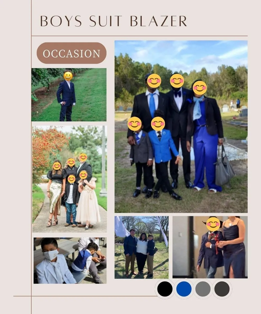 Visaccy Boys Formal Blazer School Jacket