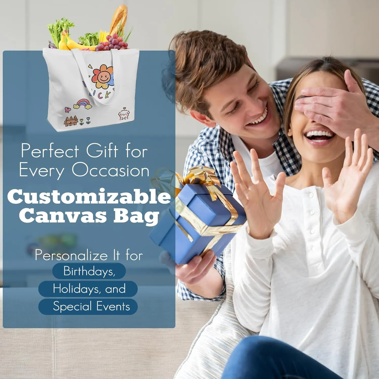 WeStar 5 Pack Sublimation Tote Bags Blanks,12oz Heavy-Duty 100% Polyester with Zipper, Long Handles (18.5"x15"x4.7"), Reusable for DIY, Heat Transfer, Gym, Travel, Business Branding