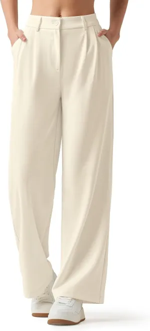 Willit Women's Work Pants Wide Leg Dress Pants High Waisted Casual Slacks Business Office Pants with Pockets 28"/30"/32"