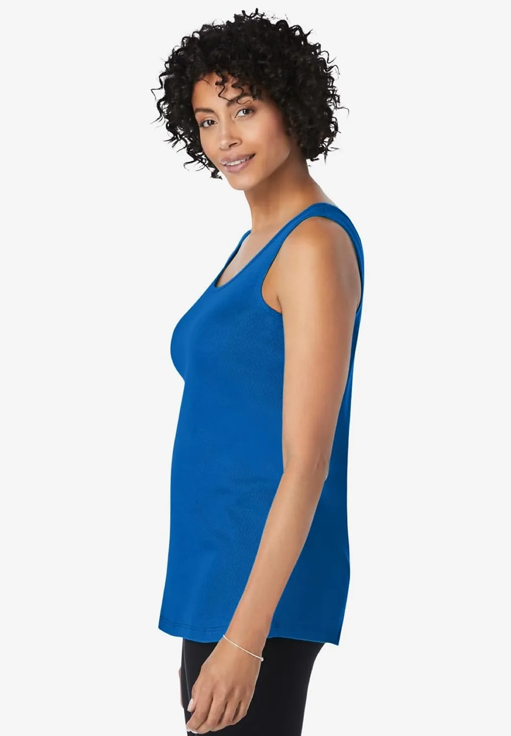 Woman Within Plus Size Rib Knit Tank