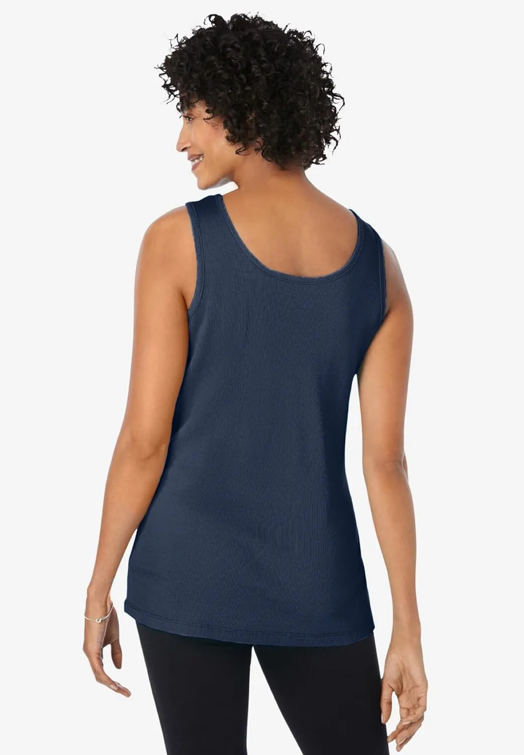 Woman Within Plus Size Rib Knit Tank