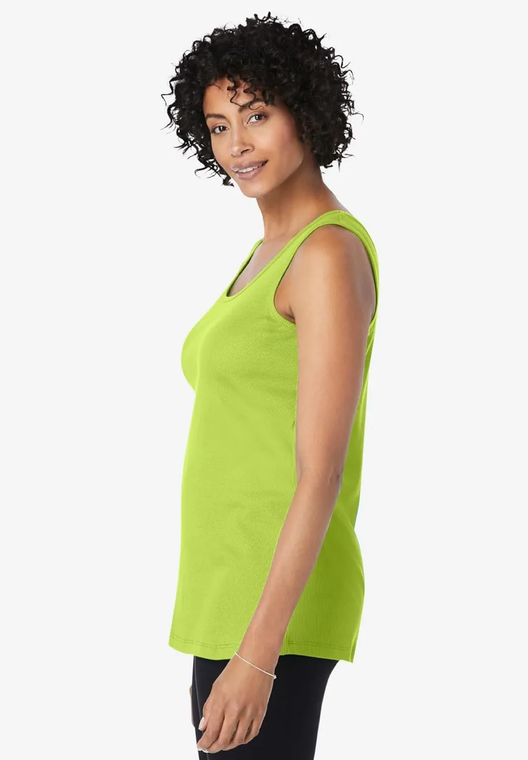 Woman Within Plus Size Rib Knit Tank