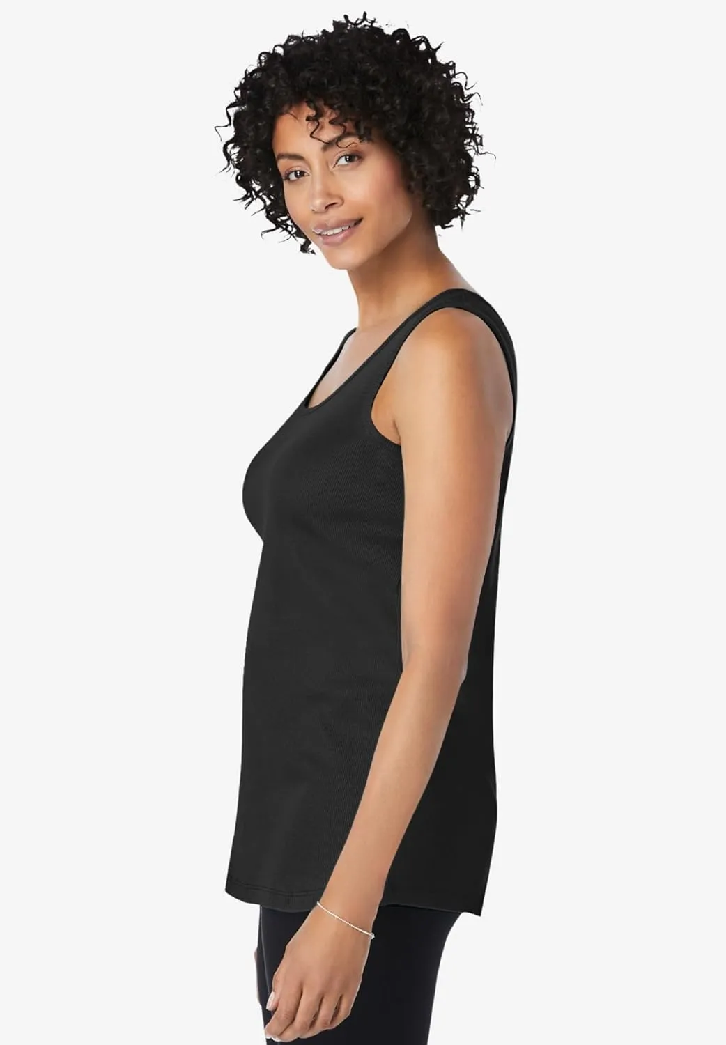 Woman Within Plus Size Rib Knit Tank