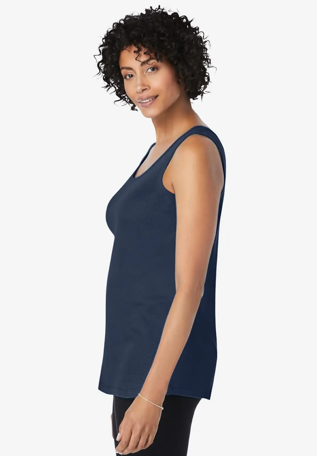 Woman Within Plus Size Rib Knit Tank