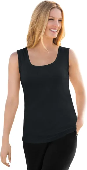 Woman Within Plus Size Rib Knit Tank