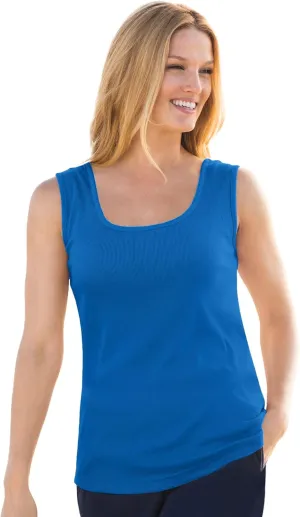 Woman Within Plus Size Rib Knit Tank