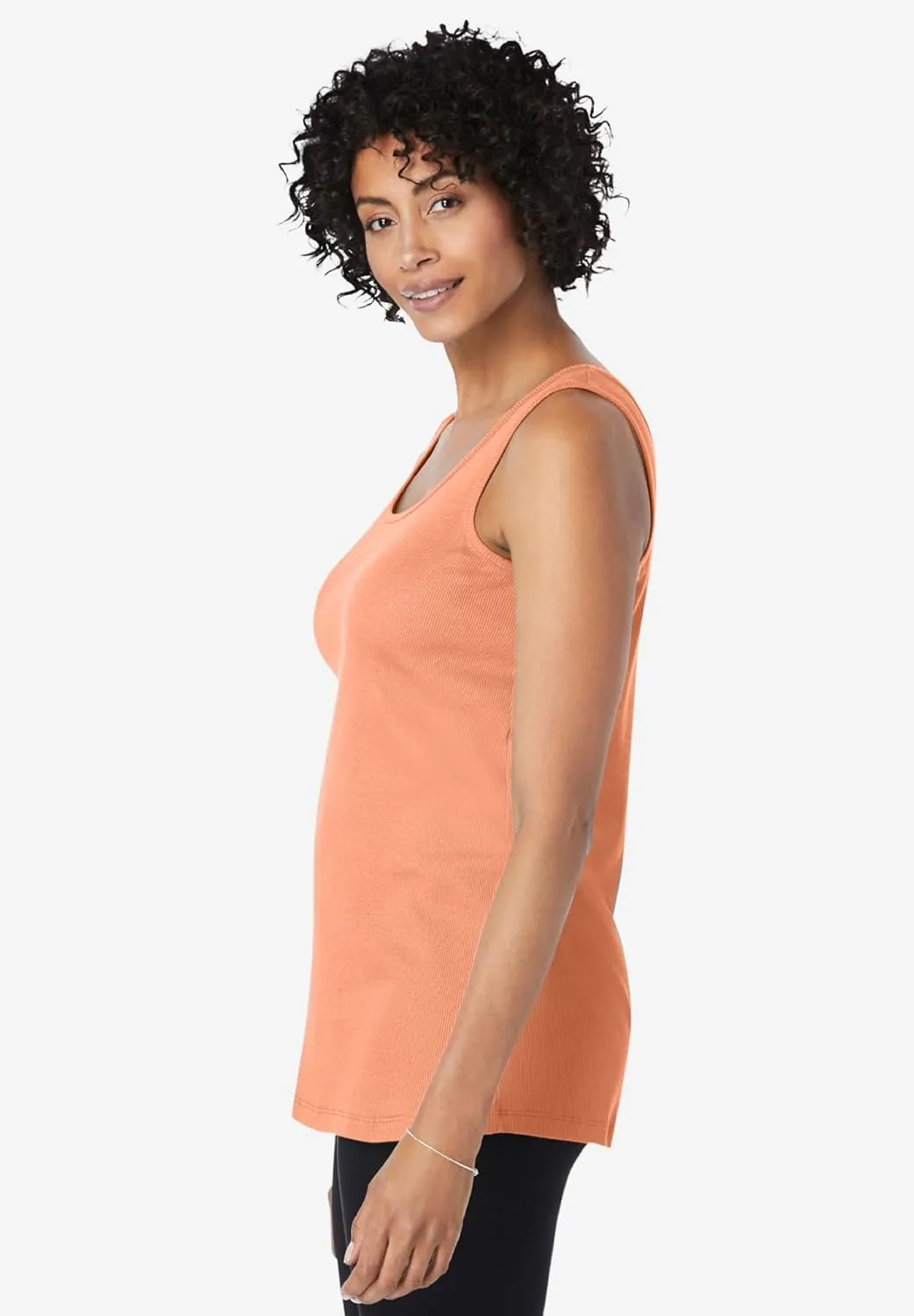 Woman Within Plus Size Rib Knit Tank