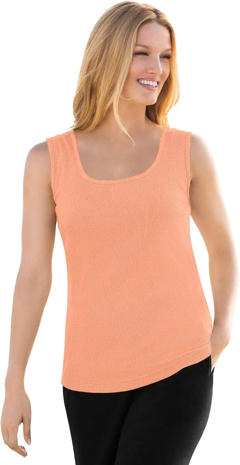 Woman Within Plus Size Rib Knit Tank