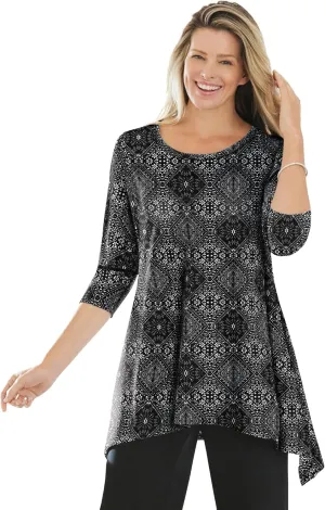 Woman Within Plus Size The High-Low Hem Tunic