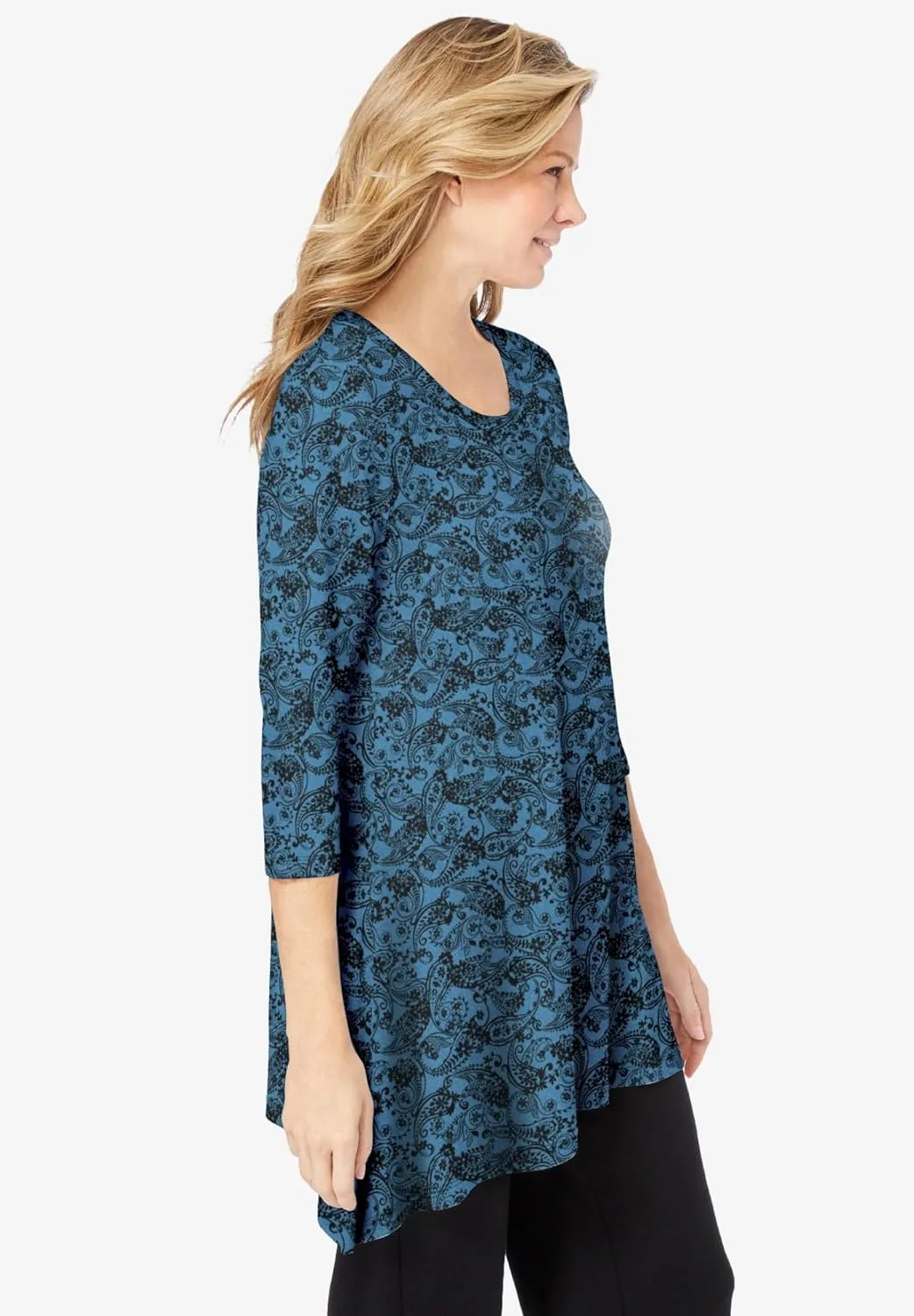 Woman Within Plus Size The High-Low Hem Tunic