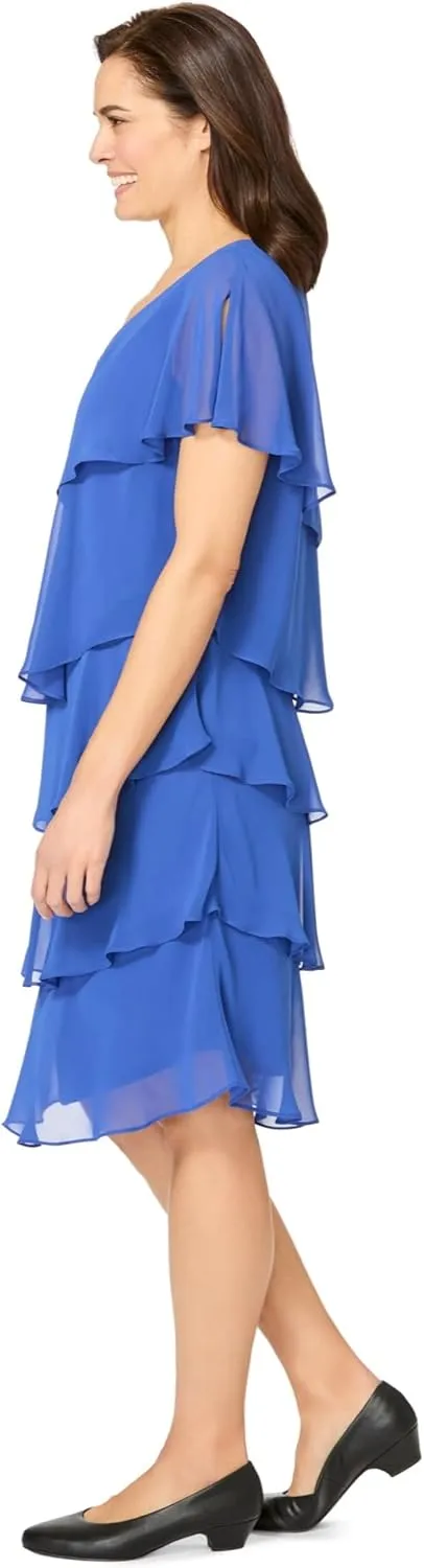 Woman Within Women's Plus Size Three-Tier Dress