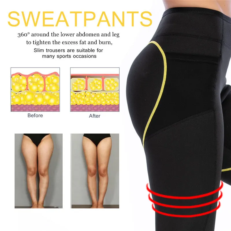 Women Sauna Slimming Pants   Top Neoprene Sweat Thermal Suits , Waist Trainer Belt Bodysuit