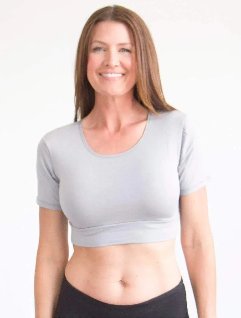 Women Tank Top Boyfriend Tee HALFTEE Half Sleeve Layering Crop Undershirt for Women & Teens XS-3X