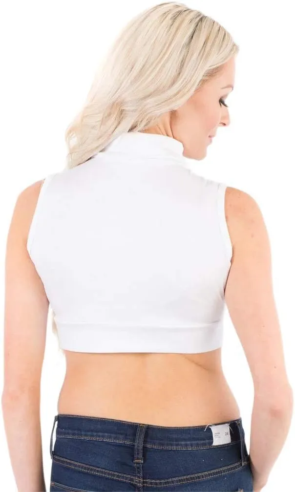 Women Tank Top Turtleneck Layering HALFTEE Crop Tee Undershirt for Women & Teens XS-3X