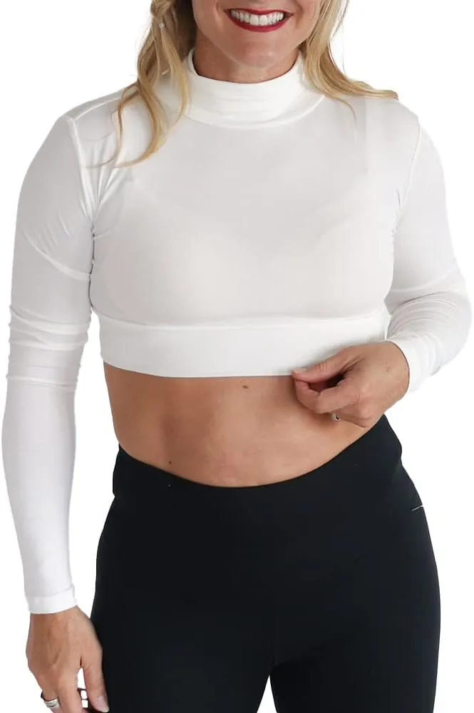 Women Tank Top Turtleneck Layering HALFTEE Crop Tee Undershirt for Women & Teens XS-3X