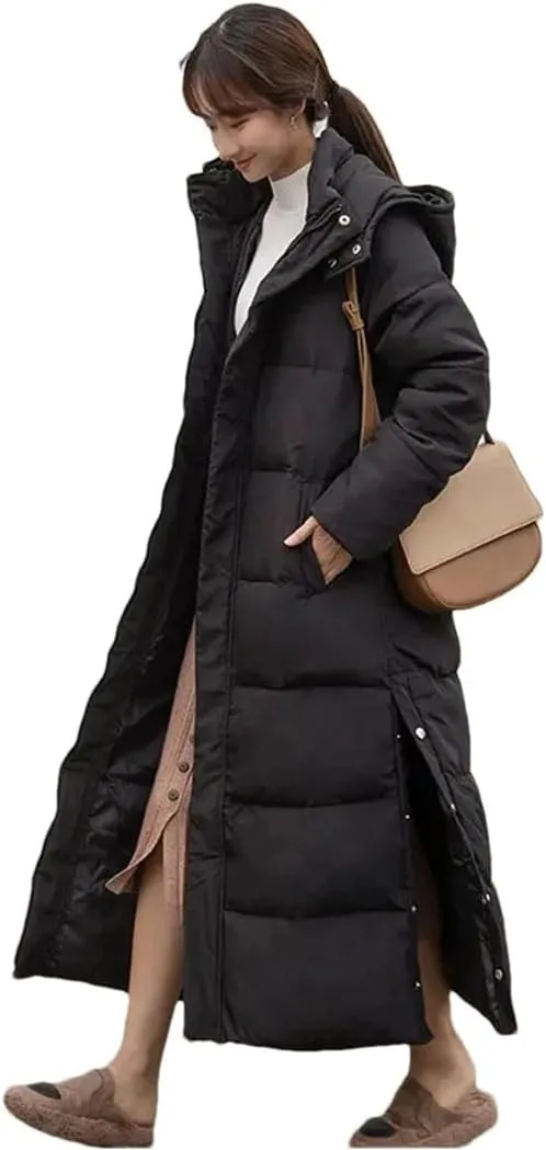 Women Winter Thicken Warm Cotton Coat Parkas Casual Hooded Padded Coat Long Winter Jacket Down Cotton Coat Coat